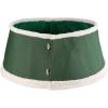 imageDII Christmas Tree Collar Decorative Cover for Metal Stand of Artificial or Live Holiday Xmas Tree 18quot Top Diameter 24quot Base Diameter 12quot Height Green White TrimGreen  White Trim