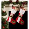 imageDII Decorative Christmas Family Stocking Set Holiday Dcor with Hanging Loop 20x7 Farmhouse Buffalo Check Red ampamp Black 2 PieceSantas Belt