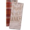 imageDII Fall Basics Kitchen Dishtowel Collection Printed ampamp Plaid Fall Dish Towel Set 18x28 Be Thankful Plaid 2 CountBe Thankful Plaid