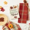 imageDII Fall Basics Kitchen Dishtowel Collection Printed ampamp Plaid Fall Dish Towel Set 18x28 Be Thankful Plaid 2 CountBlessed