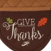 imageDII Fall Kitchen Dcor Collection Dish Towel ampamp Potholder Hostess Gift Set Pumpkin Lady 3 PieceGive Thanks