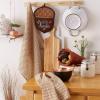imageDII Fall Kitchen Dcor Collection Dish Towel ampamp Potholder Hostess Gift Set Pumpkin Lady 3 PieceGive Thanks