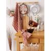 imageDII Fall Kitchen Dcor Collection Dish Towel ampamp Potholder Hostess Gift Set Pumpkin Lady 3 PieceGobble TurkeyPlaid