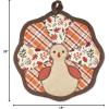 imageDII Fall Kitchen Dcor Collection Dish Towel ampamp Potholder Hostess Gift Set Pumpkin Lady 3 PieceGobble TurkeyPlaid
