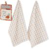 imageDII Fall Kitchen Dcor Collection Dish Towel ampamp Potholder Hostess Gift Set Pumpkin Lady 3 PiecePumpkin Lady