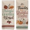 imageDII Fall Kitchen Towels for Kitchen Decorative Cotton Dish Towel Set 18x28 Grateful Heart 2 CountGrateful Heart