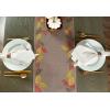 imageDII Fall Table Dcor Embroidered Tabletop for Thanksgiving Dining Table Runner 14x70 White PumpkinShimmering Leaves