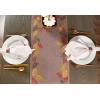 imageDII Fall Table Dcor Embroidered Tabletop for Thanksgiving Dining Table Runner 14x70 White PumpkinShimmering Leaves