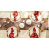 imageDII Fall Table Dcor Embroidered Tabletop for Thanksgiving Dining Table Runner 14x70 White PumpkinShimmering Leaves