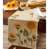 imageDII Fall Table Dcor Embroidered Tabletop for Thanksgiving Dining Table Runner 14x70 White PumpkinSunflowers