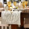 imageDII Fall Table Dcor Embroidered Tabletop for Thanksgiving Dining Table Runner 14x70 White PumpkinWhite Pumpkin