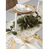 imageDII Holiday Dining Table Linen Metallic Fabric Kitchen Dcor Christmas Tablecloth 60x84 Silver Holiday CollageGold Holly Leaves