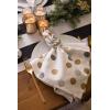 imageDII Holiday Dining Table Linen Metallic Fabric Kitchen Dcor Christmas Tablecloth 60x84 Silver Holiday CollageSilver  Gold Polka Dot Confetti