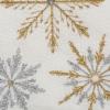 imageDII Holiday Dining Table Linen Sparkle Metallic Kitchen Dcor Table Runner 14x72 Jacquard SnowflakesGold  Silver Snowflakes