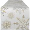 imageDII Holiday Dining Table Linen Sparkle Metallic Kitchen Dcor Table Runner 14x72 Jacquard SnowflakesSnowflakes Print