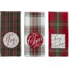 imageDII Holiday Kitchen Towels Embroidered Dish Towel Set 18x28 Cozy Christmas 3 PieceJoyful Wishes