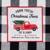 imageDII Holiday Kitchen Towels Embroidered Dish Towel Set 18x28 Cozy Christmas 3 PieceTree Farm