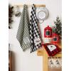 imageDII Holiday Kitchen Towels Embroidered Dish Towel Set 18x28 Cozy Christmas 3 PieceTree Farm