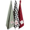 imageDII Holiday Kitchen Towels Embroidered Dish Towel Set 18x28 Cozy Christmas 3 PieceTree Farm