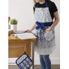 imageDII Kitchen Gift Set Collection Pot Holder ampamp 3 Dish Towels Fresh Herbs 4 PieceBlue Market