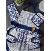 imageDII Kitchen Gift Set Collection Pot Holder ampamp 3 Dish Towels Fresh Herbs 4 PieceBlue Market