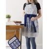 imageDII Kitchen Gift Set Collection Pot Holder ampamp 3 Dish Towels Fresh Herbs 4 PieceBlue Market