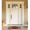 imageDII Outdoor Christmas Door Mat Collection Natural Coir Doormat ampamp Front Porch Dcor 17x29 Santa Belly GoldSanta Please Stop