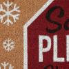 imageDII Outdoor Christmas Door Mat Collection Natural Coir Doormat ampamp Front Porch Dcor 17x29 Santa Belly GoldSanta Please Stop