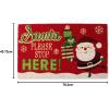 imageDII Outdoor Christmas Door Mat Collection Natural Coir Doormat ampamp Front Porch Dcor 17x29 Santa Belly GoldSanta Stop Here