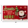 imageDII Outdoor Christmas Door Mat Collection Natural Coir Doormat ampamp Front Porch Dcor 17x29 Santa Belly GoldSanta Stop Here