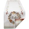 imageDII Thankful Autumn Collection Fall Tabletop Decoration Reversible Placemat Set 13x19 Falls Bounty 4 PieceFalls Bounty