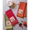 imageDII Thanksgiving Fall Kitchen Towels Collection Decorative Embellished Dish Towel Set 18x28 Wishes 2 CountCountry Pumpkin