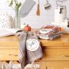 imageDII Thanksgiving Fall Kitchen Towels Collection Decorative Embellished Dish Towel Set 18x28 Wishes 2 CountCozy Picnic Plaid