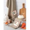imageDII Thanksgiving Fall Kitchen Towels Collection Decorative Embellished Dish Towel Set 18x28 Wishes 2 CountWishes