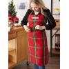 imageDII Unisex Kitchen Christmas Apron for Women ampamp Men Adjustable Ties and Large Front PocketsVintage Tartan Plaid
