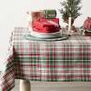 imageDII Yuletide Plaid Christmas Collection Holiday Dining Table Linen Tablecloth 60x84 Forest Green ampamp Maroon120 x 60 Rectangular