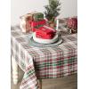 imageDII Yuletide Plaid Christmas Collection Holiday Dining Table Linen Tablecloth 60x84 Forest Green ampamp Maroon52 x 52 Square