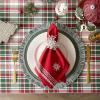 imageDII Yuletide Plaid Christmas Collection Holiday Dining Table Linen Tablecloth 60x84 Forest Green ampamp Maroon52 x 52 Square