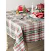 imageDII Yuletide Plaid Christmas Collection Holiday Dining Table Linen Tablecloth 60x84 Forest Green ampamp Maroon70 Round