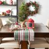 imageDII Yuletide Plaid Christmas Collection Holiday Dining Table Linen Tablecloth 60x84 Forest Green ampamp MaroonTable Runner  14x72