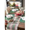 imageDII Yuletide Plaid Christmas Collection Holiday Dining Table Linen Tablecloth 60x84 Forest Green ampamp MaroonTable Runner  14x72