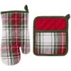 imageDII Christmas Kitchen Accessories ampamp Dcor Gift Set Pot Holder ampamp Dish Towels O Christmas Tree 3 PieceHoliday Plaid
