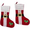 imageDII Decorative Christmas Family Stocking Set Holiday Dcor with Hanging Loop 20x7 Farmhouse Buffalo Check Red ampamp Black 2 PieceSantas Belt