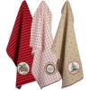 imageDII Holiday Kitchen Towels Embroidered Dish Towel Set 18x28 Cozy Christmas 3 PieceNoel