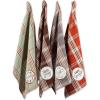 imageDII Thanksgiving Fall Kitchen Towels Collection Decorative Embellished Dish Towel Set 18x28 Wishes 2 CountCozy Picnic Plaid