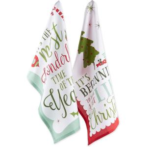 imageDII Christmas Fun Collection Printed Dishtowel Set 18x28 North Pole 3 PieceHoliday Sayings