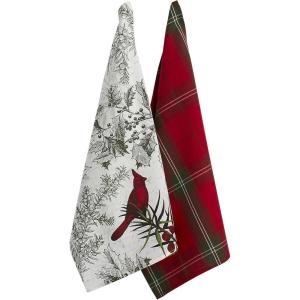 imageDII Christmas Kitchen Towel Set Floral Tea Towels for Baking Cleaning Entertainment ampamp Cooking 18x28 Woodland Holiday 2 PieceHoliday Botanical