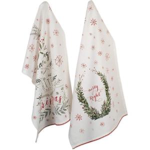imageDII Christmas Kitchen Towel Set Floral Tea Towels for Baking Cleaning Entertainment ampamp Cooking 18x28 Woodland Holiday 2 PieceNoel