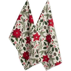 imageDII Christmas Kitchen Towel Set Floral Tea Towels for Baking Cleaning Entertainment ampamp Cooking 18x28 Woodland Holiday 2 PieceWoodland Holiday