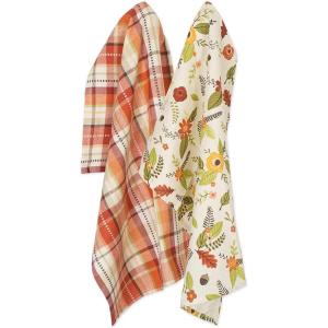 imageDII Fall Basics Kitchen Dishtowel Collection Printed ampamp Plaid Fall Dish Towel Set 18x28 Be Thankful Plaid 2 CountFloral Plaid